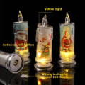 Miniatyrbilde 4 av 11: 3 stk Julelys uten flamme for hjemmedekorasjon Set 3