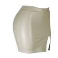 Miniatyrbild 3 av 8: Basic, hög midja, konstläder Bodycon Mini Pencil Kjol för kvinnor beige L