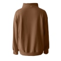 Miniatyrbillede 4 af 5: Dame Halv Zip Sweatshirt Casual Langærmet Stående Krave Trøje BEIGE M