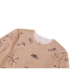 Pikkukuva 4 / 7: Naisten pitkähihainen pyöreäkauluksinen printti seksikäs läpikuultava verkko-crop top Light brown M