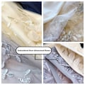 Miniatyrbillede 7 af 7: Dame 3D Mesh Blomst Broderet Tulle Midi Skørt Grey