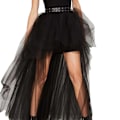 Miniatyrbillede 5 af 7: Dame High-Low Lang Tutu Tulle Skørt M