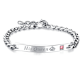 Miniatyrbild 1 av 4: Hans drottning Hennes kung Matchande Set pararmband silver2