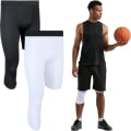 Miniatyrbilde 1 av 9: 2 Pakk Menn 3/4 Enbens Kompresjonstights Unisex Leggings Left Long S