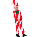 Pikkukuva 3 / 5: Lasten Candy Cane -asusetti Juhlapukeutumiseen M