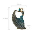 Miniatyrbillede 7 af 7: Påfugl Dancer Statue Til Hjemmekontor Skrivebords Dekorationer silver