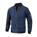 Miniatyrbillede 1 af 10: Mænds Bomberjakker Varsity Flight Jacket Blue XL