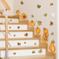 Miniatyrbilde 1 av 6: Høstblader med gresskar Halloween-dekorasjon Selvklebende maleri 27*27CM