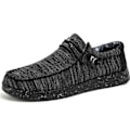 Miniatyrbillede 1 af 3: Mænds Casual Canvas Sko med En-Fods-Stigbøjle Black 41