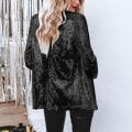 Miniatyrbilde 7 av 8: Lett Blazer for Kvinner med Lange Ermer, Enkelt Knapp og Smal Passform Black L