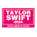 Pikkukuva 1 / 5: Taylor 2024 -lippu 3x5 jalkaa, vaaleanpunainen, muusikkolippu TL023-DP-QZ2001