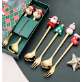 Miniatyrbild 7 av 8: 4-pack Jultema Julmotiv Sked och Gaffel Set Style 3