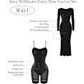 Miniatyrbillede 4 af 5: Langærmet Maxi Kjole Bodycon Cocktail Kjole Coffee L