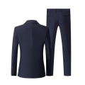 Miniatyrbild 4 av 5: Män Slim Fit Suit Blazer Klänning Business Bröllopsfest navy blue M