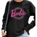 Miniatyrbillede 1 af 4: Dame Sweatshirt med Langærmet Rundhals og Alfabetprint Black M