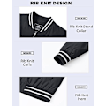 Miniatyrbillede 7 af 8: Mænds Jakke Casual Pilot Fuldt Lynlås Jakke Black XL