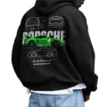 Miniatyrbillede 1 af 6: Mænds Setcar Porsche911 Print Hoodie Mænds og Kvinders Mode Hættetrøje Color15 XS
