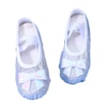 Miniatyrbillede 1 af 9: Pige Ballet Sko Glitter Split-Sole Dansesko Silver 29