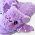 Miniatyrbillede 3 af 7: Halloween Flagermus Åbne Tå Fuzzy Tøfler Purple US 14