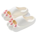 Miniatyrbild 1 av 9: Kattpotttofflor Söta Roliga Bekväma Mjuka Hemtofflor White Shoes Size 38-39