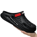 Miniatyrbilde 3 av 5: Herresko med lukkede tær, Slip-on Sandaler, Myke Såler for Vandring BLACK