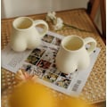 Miniatyrbillede 4 af 7: Sjov Butt Kaffe Kops, 3D Butt Keramik Kaffe Kopper Beige