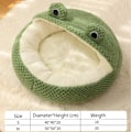 Miniatyrbillede 5 af 5: Super Blød Grøn Frø Formet Dyreseng Half-Shed Nest M