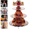 Miniatyrbillede 6 af 7: Cupcake Stativ til Halloween Fest Dekorationer 3-lags Dessert Stativ Style 2