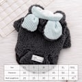 Miniatyrbild 9 av 9: Kattkläder Höst och Vinter Hundkläder Söt Varma Grey Blue M