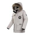 Miniatyrbild 1 av 10: HERR Tjock Vinterjacka, Varm Parka med Huva White XL