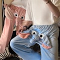 Pikkukuva 5 / 10: Hauskat Elefantti-Pyjamahousut, Söpöt Kolmiulotteiset Pari-Pyjamahousut Pink M