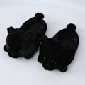 Miniatyrbillede 3 af 3: Teddy Bear Sød Plys Dyre Tøfler Sko Indendørs Hjem Soveværelse Tøfler Black