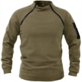 Miniatyrbilde 1 av 3: Hettegensere for menn med halv glidelås og fleecefôr Army Green M