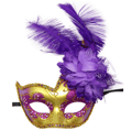 Spets Maskerad Ball Mask Födelsedagsbal Bröllopsfest gold purple