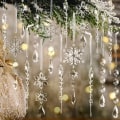Miniatyrbillede 5 af 7: 10 stk. Juletræshængende Akryl Jule-Snefnug Krystal Ornament 10PCS