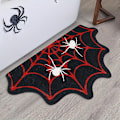 Miniatyrbillede 1 af 8: Gotisk Tæppe Edderkoppespind Indendørs Halloween Tæppe Black Red 50*80cm