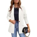 Miniatyrbild 1 av 4: Business Casual Blazer för Kvinnor Långärmad Knapp Öppen Fram Blazer Jacka white XL