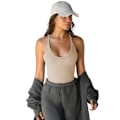 Miniatyrbilde 4 av 6: V-hals Racerback Tanktopp for Kvinner, Ribbet Lang Tanktopp Beige XS