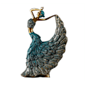 Miniatyrbillede 1 af 7: Påfugl Dancer Statue Til Hjemmekontor Skrivebords Dekorationer silver