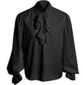 Piratskjorta för män Vampyr Halloween kostym black M