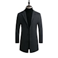 Miniatyrbild 1 av 8: Herrar Trenchcoat i Ullblandning, Slim Fit, Överrock Dark Grey XS
