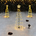 Miniatyrbild 2 av 5: Jul LED-lampor utomhus, mini julgran LED-lampor 2pcs