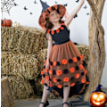 Pikkukuva 2 / 10: Tyttöjen kukkakakku-verkkohelma Orange 130CM
