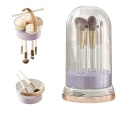 Pikkukuva 1 / 5: Meikkisiveltimen puhdistuskuppi, 3-in-1 meikkisiveltimen puhdistusmatto ja kuivausteline Drying rack purple