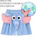Pikkukuva 2 / 5: Hauskat Elefantti-Shortsit, Söpöt ja Upeat Elefantti-Pyjama-Shortsit Blue M