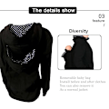 Miniatyrbilde 2 av 5: 3-i-1 Multifunksjonell Maternitygenser med hette for kvinner Black 2XL