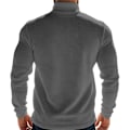 Pikkukuva 2 / 10: Fleecevuorattu Puolivetoketjullinen Hupullinen Paita Miehille Mock Neck Pullover Dark Grey L