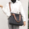 Miniatyrbild 4 av 6: Kvinnors Canvas Tote Portmonnä Work Shoulder Crossbody Bag Black
