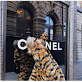 Miniatyrbilde 9 av 11: Dame Faux Fur Jakker Vinter Tigerfrakker Løse Pelsjakker 4XL