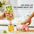 Pikkukuva 3 / 7: Jääpala Pullo – 2-in-1 Kosketusvapaa Jääpala-astia & Vesipullo Kannella Green/800ml